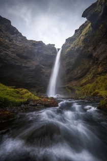Kvernufoss Waterfall Iceland 