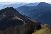 La balza degli Spicchi e Monte Cucco Italy Le Marche region 