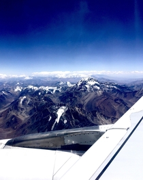 La Cordillera de los Andes plane from Argentina to Chile 