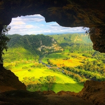 La Cueva Ventana Puerto Rico - Its called the window cave for a reason  OC amasoncanfixanything