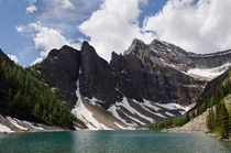 Lake Agnes in Banff National Park Alberta Canada 