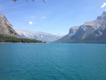 Lake Minnewanka outside Banff Alberta Canada 
