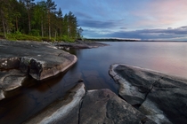 Lake Onega the second largest lake in Europe Republic of Karelia Russia 