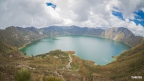 Lake Quilotoa in Ecuador A result of a volcanic eruption over  years ago the teal-colored waters are simply breathtaking Additionally the lake sits at over  feet above sea level Crazy 