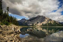 Lake Reflections at Upper Kananaskis Lake Alberta Canada x 