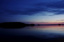 Lake sunset Mien Sweden