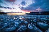 Lake Superior icebergs Sleeping Giant Provincial Park Ontario Canada xOC