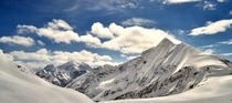 Lamkhaga peak of Kinnaur-Garhwal Himalayan moutain range India 