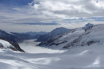 Landscape seen from the Jungfrau summit 