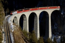 Landwasser Viaduct in Graubunden Switzerland 