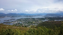 Langevg Norway from the overlying mountain 