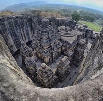 Largest single monolithic excavation in the world Ellora Cave Temple India