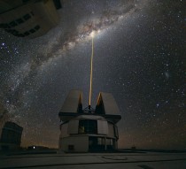 Laser towards Milky Ways Center 