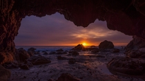 Last Rays From The Cave Malibu CA By William McIntosh 