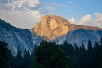 Last rays on Half Dome Yosemite National Park CA US 