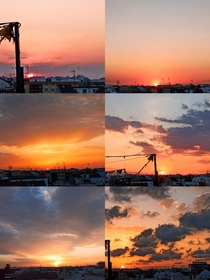 Last six sunsets at home ValenciaSpain
