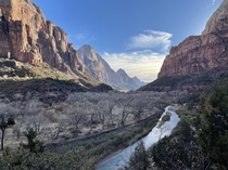 Last week at the Zion Canyon National Park as seen from the Kayenta Trail 