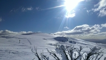 Last year I went on a ski trip to Falls Creek Australia This is a shot taken on my phone from the top of one of the highest peaks 