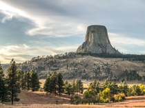Late afternoon at Devils Tower National Monument in Wyoming 