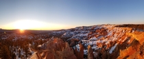 Late winter sunset over Bryce Canyon Utah 