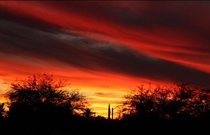 Lava flow sunset in Tucson Arizona