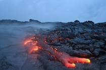 Lava from a volcano Klauea Hawai  by James Binder