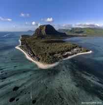 Le Morne peninsula Mauritius To the bottom right of the pic is an underground waterfall 