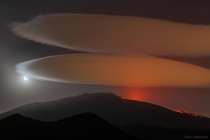 Lenticular Clouds over Mount Etna by Dario Giannobile