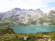 Les Dents du Midi Lac de Salenfe Switzerland 