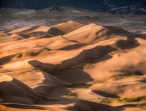 Light lines and textures at Great Sand Dunes National Park in Colorado 