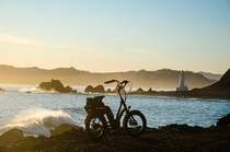 Lighthouse Bike Ride on the Coast of New Zealand