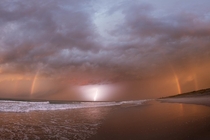 Lightning in New Zealand - Papamoa Beach 