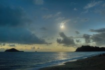 Like a Diamond in the Sky Streaming past the Moons edge the last direct rays of sunlight produced a gorgeous diamond ring effect in this scene from Ellis Beach between Cairns and Port Douglas QLD Australia during Wednesdays eclipse 