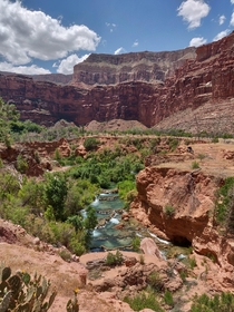 Little Navajo Falls Havasupai Reservation AZ USA 