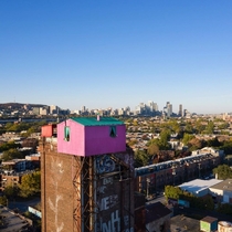 little pink house watching over Montreal