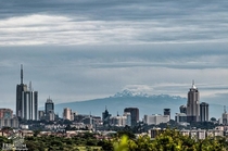 Lockdown looks great on Nairobi Mt Kenya lurking in the distance