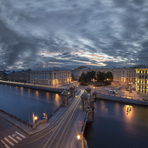 Lomonosov Bridge Saint Petersburg Russia 