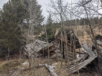 Long abandoned mining cabin in SW Montana 