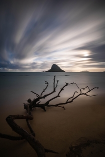 Long exposure on New Years Morning Chinamans Hat Oahu x 