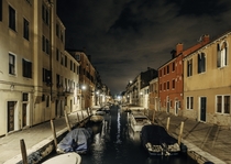 Long exposure shot of a canal in Venice Italy  IG thenaphotography