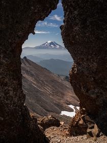 Looking out at Mount Adams from the Goat Rocks Wilderness Area WA X - TallCupOfChocolateMilk