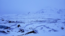 Looking over the walk into Katla Ice Cave Iceland 