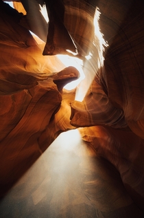 Looking up in Upper Antelope Canyon Arizona 