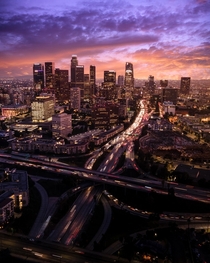 Los Angeles California at dusk