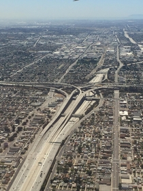 Los Angeles looking South over the  interchange 
