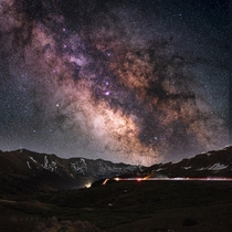 Loveland pass CO is a wonderful place to have an existential crisis watching the Milky Way core  Aiii   mm F  Star tracker