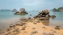 Low tide at Thin Canh Sn Beach Ha Long Bay Vietnam 