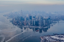 Lower Manhattan in winter NYC  by Anthony Quintano