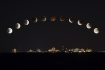 Lunar eclipse above Yellowknife from April   