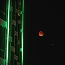 Lunar eclipse over Dallas TX  OC